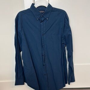 Men's Blue Button-Up Shirt